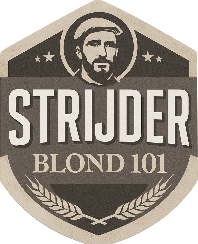 Etiket van Strijder Blond