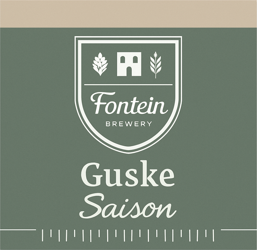 Etiket van De Fontein Guske Saison