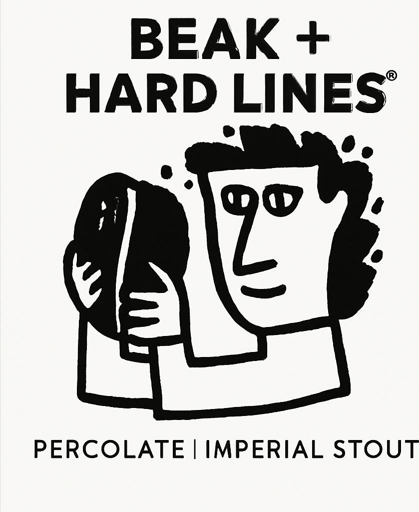 Etiket van Beak x Hard Lines Percolate