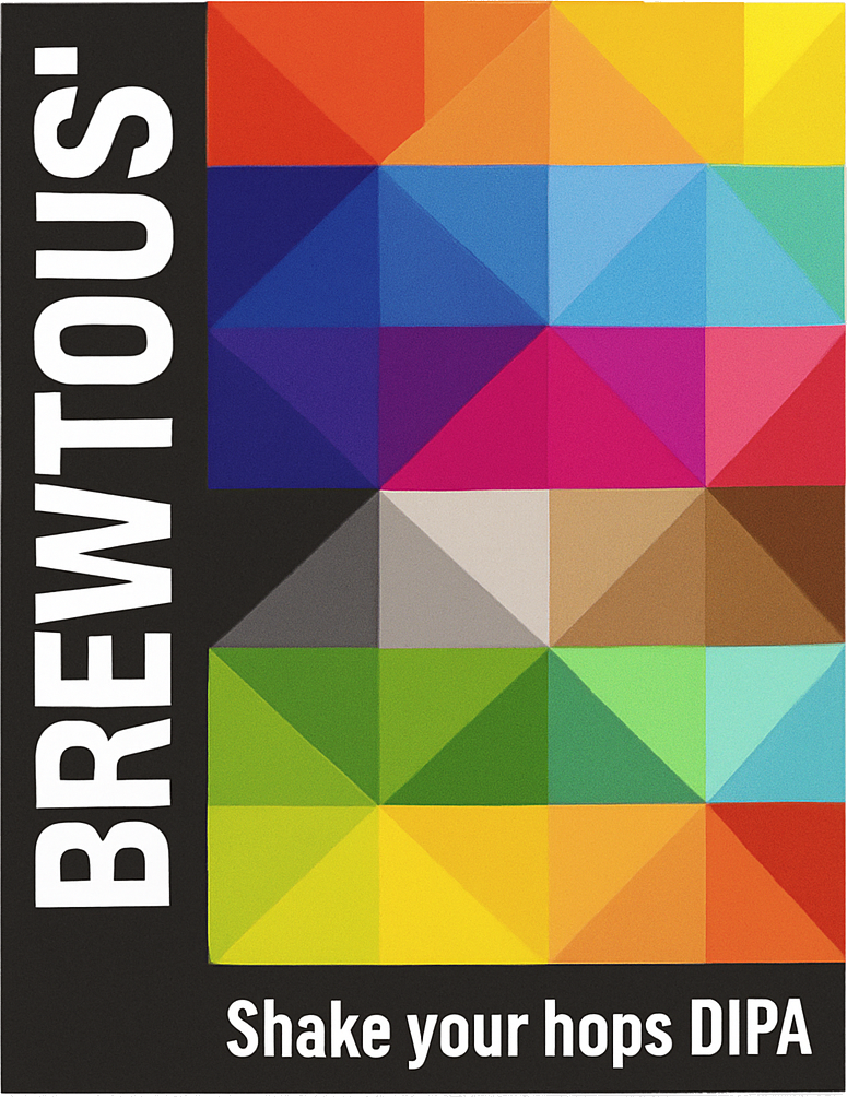 Etiket van BrewTous’ Shake Your Hops DIPA