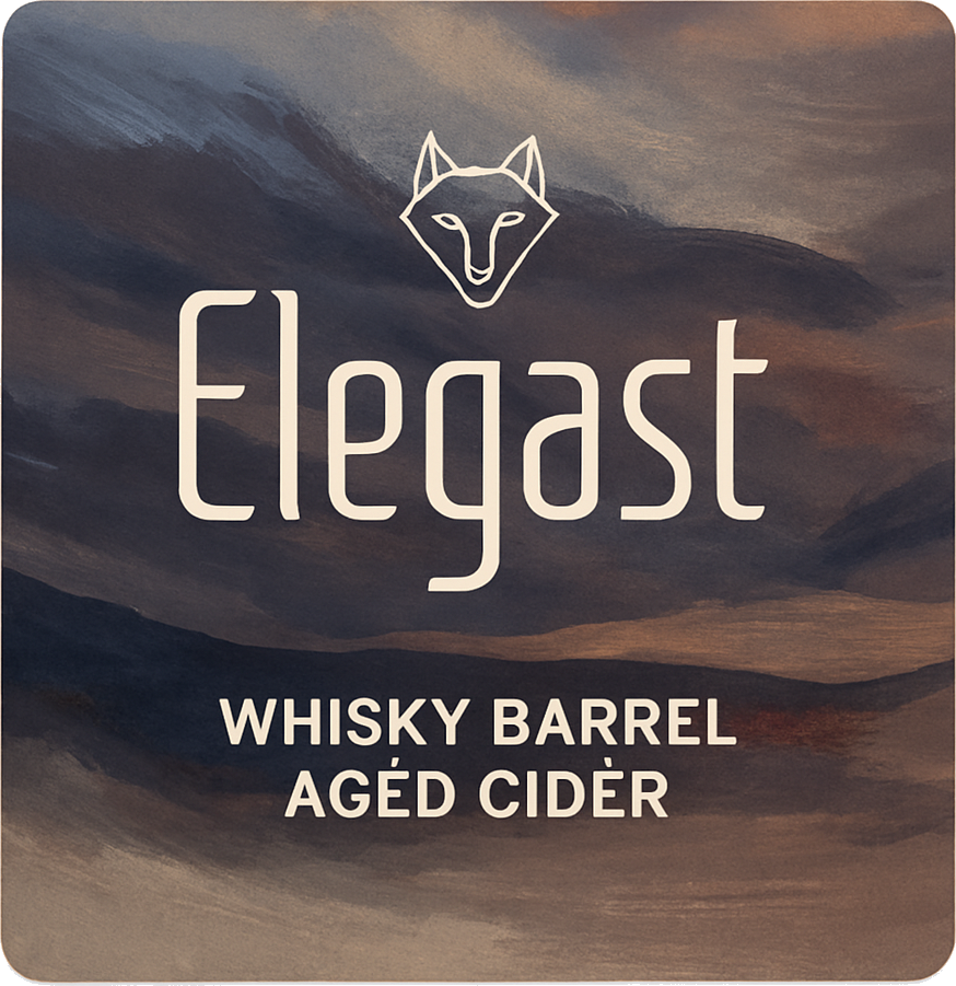 Etiket van Elegast Whisky Barrel Aged Cider