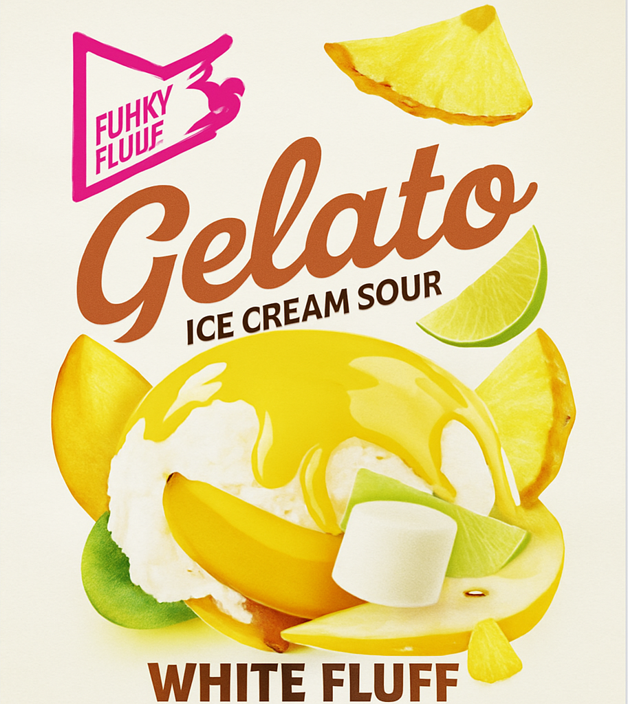 Etiket van Funky Fluid Gelato White Fluff