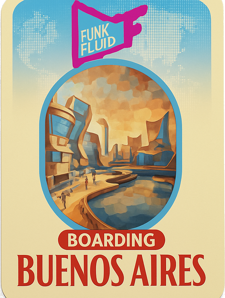 Etiket van Funky Fluid Boarding Buenos Aires