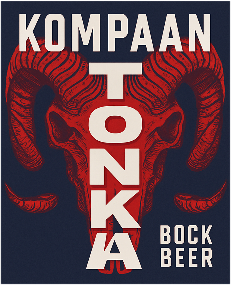Etiket van Kompaan Tonka Bok