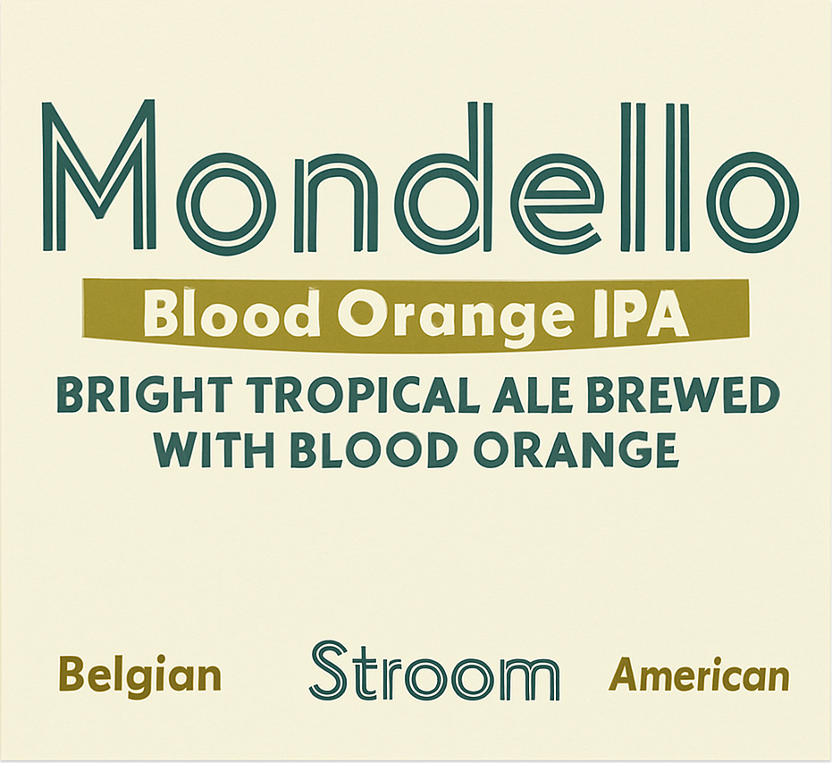 Etiket van Stroom Brouwers Mondello