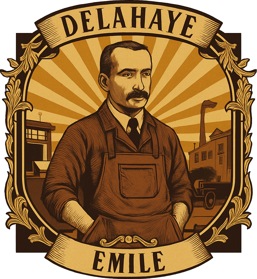 Etiket van Delahaye Emile