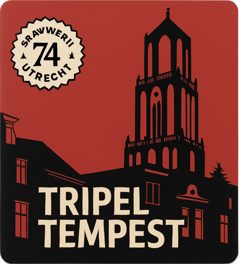 Etiket van Brouwerij'74 Tripel Tempeest