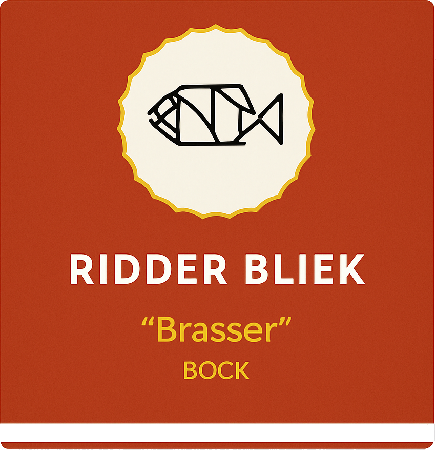 Etiket van Ridder Bliek Brasser Bock