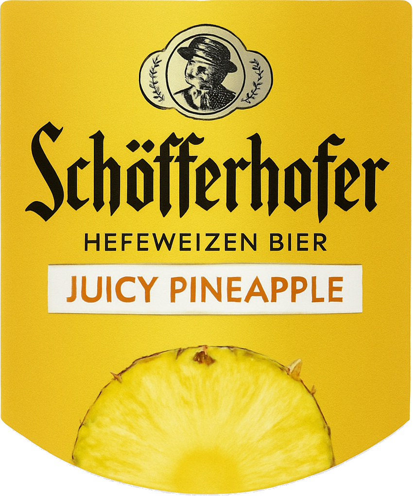 Etiket van Schöfferhofer Pineapple
