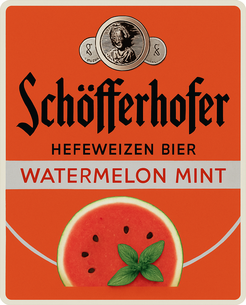 Etiket van Schöfferhofer Watermelon Mint