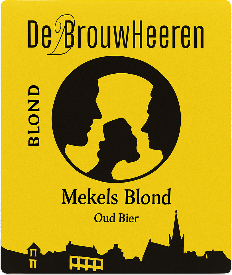 Etiket van De 2 Brouwheeren Mechels Blond