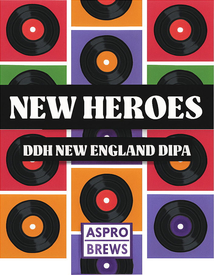 Etiket van Aspro Brews New Heroes