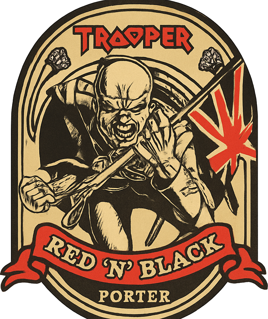 Etiket van Trooper Red N Black