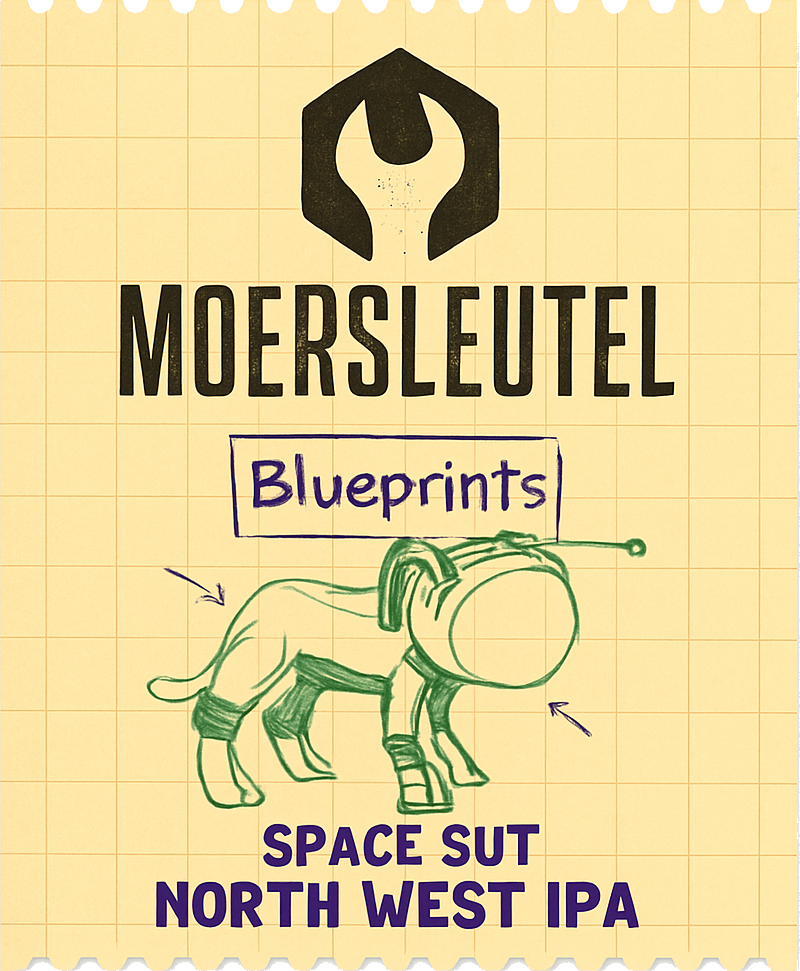 Etiket van Moersleutel Blueprints: Space Suit