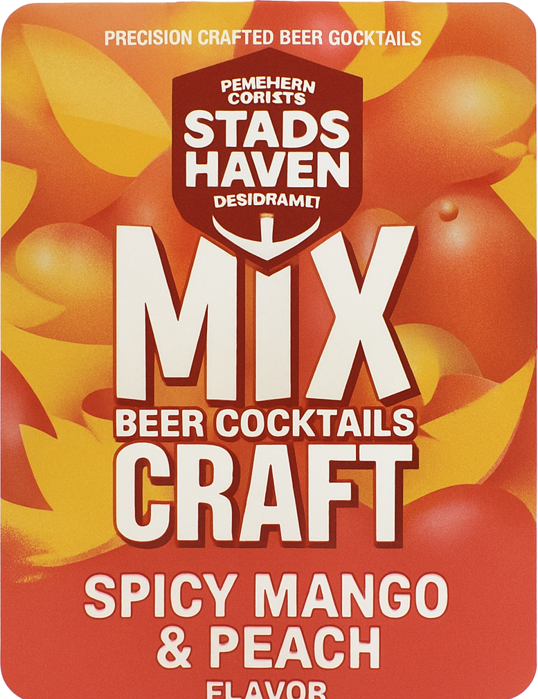 Etiket van Stadshaven MixCraft Spicy Mango & Peach