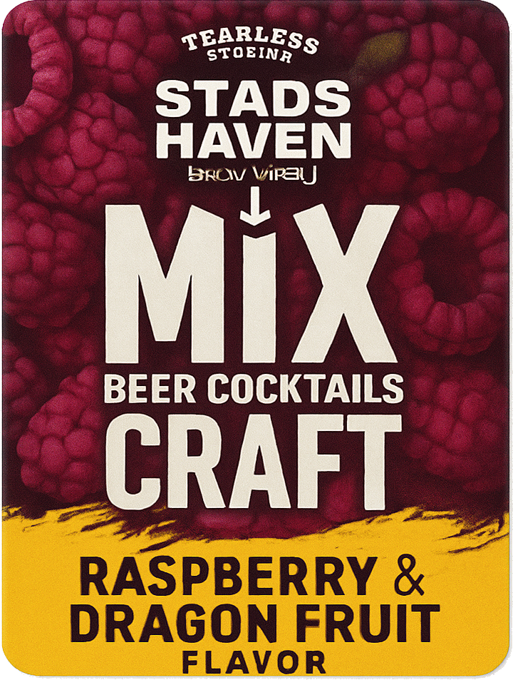 Etiket van Stadshaven MixCraft Raspberry & Dragon Fruit