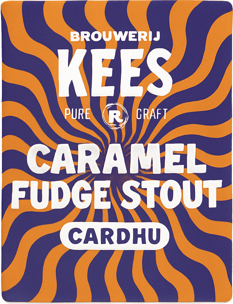 Etiket van Kees Caramel Fudge Stout BA Cardhu