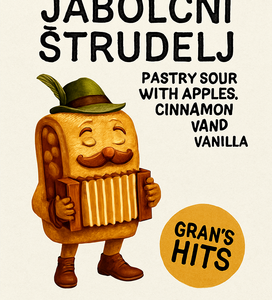 Etiket van Clef Apple Strudel