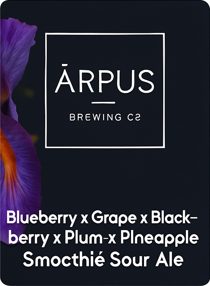Etiket van Arpus Blueberry x Grape x Blackberry x Plum x Pineapple Smoothie Sour Ale