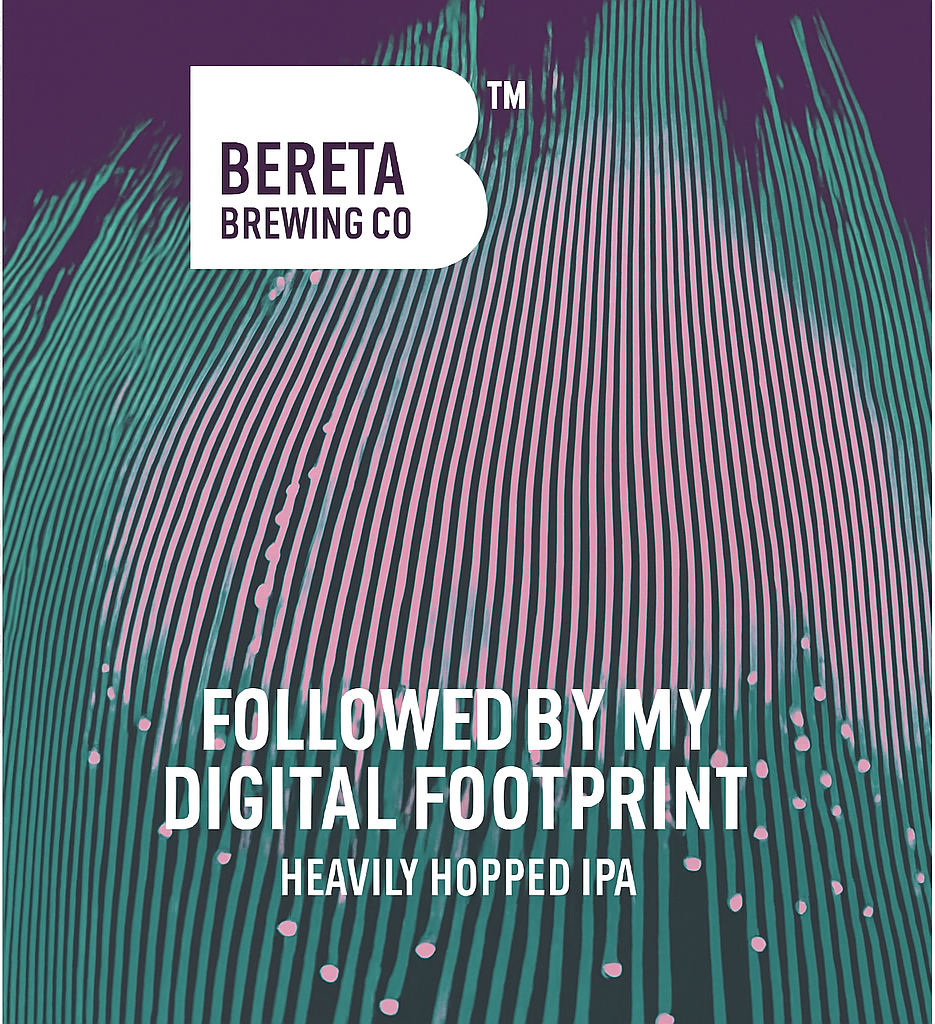 Etiket van Bereta Followed by my Digital Footprint