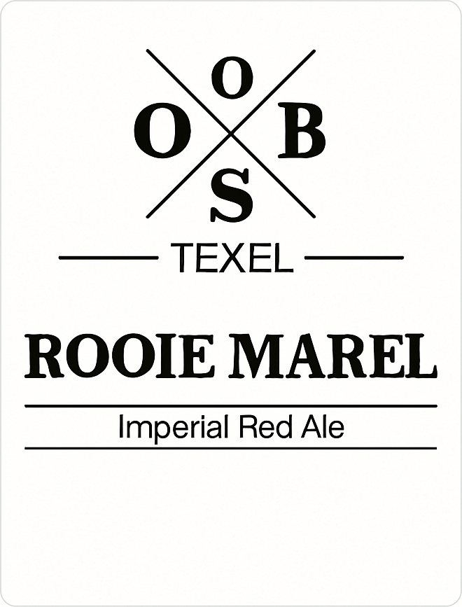 Etiket van Ouwe Skilder Rooie Marel