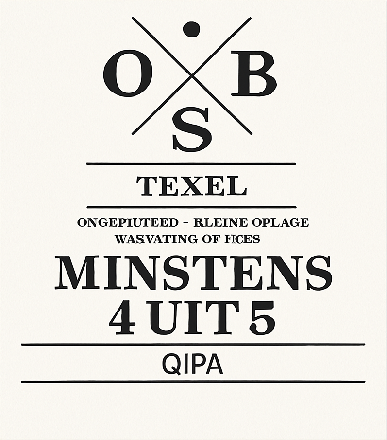 Etiket van Ouwe Skilder Minstens 4 uit 5