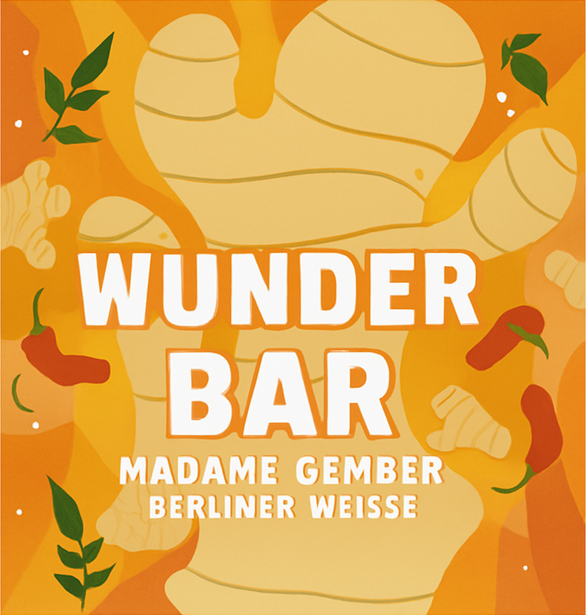 Etiket van Eleven x Roze Bunker Wunderbar Madame Gember