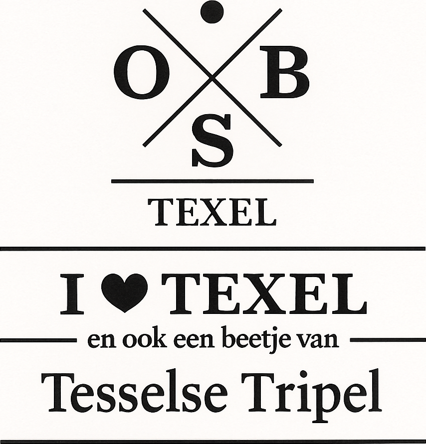 Etiket van Ouwe Skilder I Love Texel