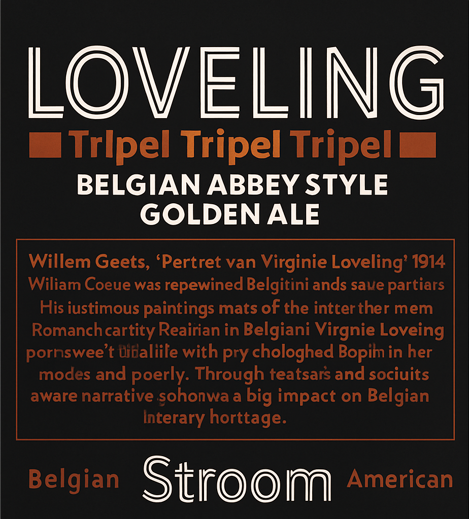 Etiket van Stroom Brouwers Loveling