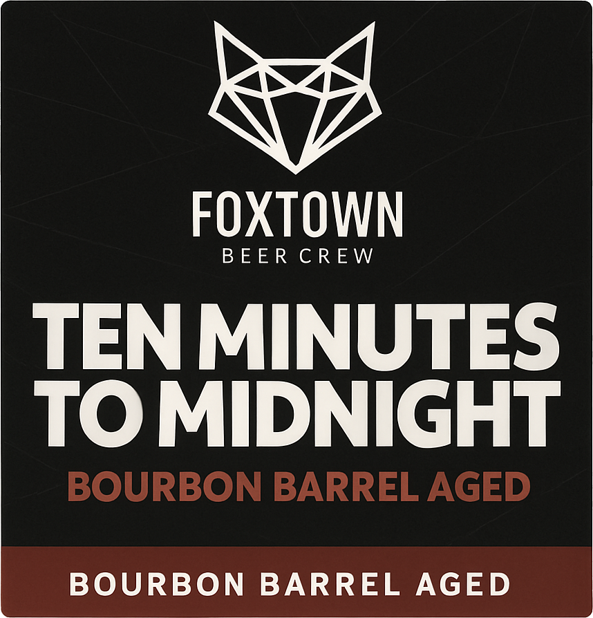 Etiket van Foxtown Ten Minutes to Midnight Bourbon BA