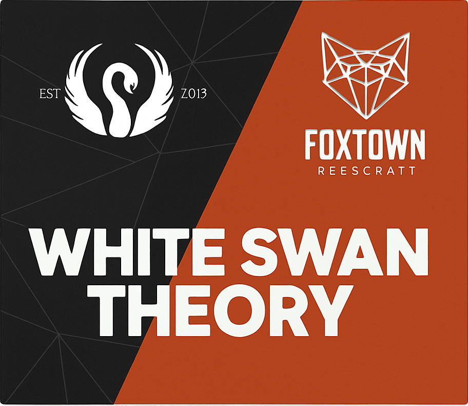 Etiket van Foxtown White Swan Theory