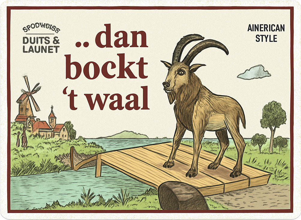 Etiket van Vakwerk Dan Bockt 't Waal