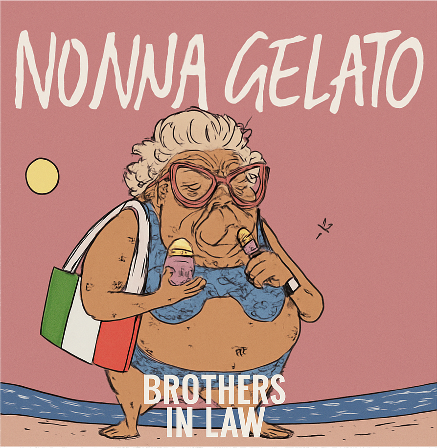 Etiket van BIL Nonno Gelato Aardbei Vanille