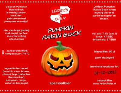 Pumpkin Raisin Bock