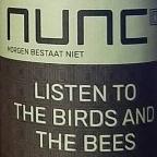 NUNC Listen to the birds and the bees bier logo