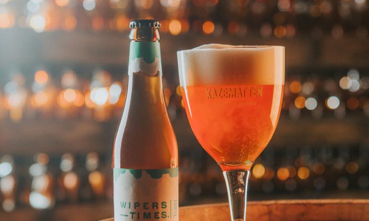 Wipers Times Tripel flesje en glas