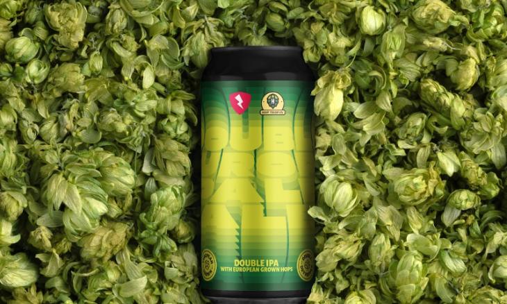 Double Europe Pale Ale blik in de hopbellen