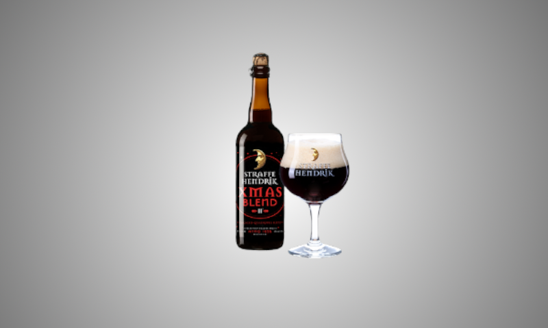 Straffe-Hendrik-Xmas-Blend-fles-en-glas Straffe-Hendrik-Xmas-Blend-fles-en-glas