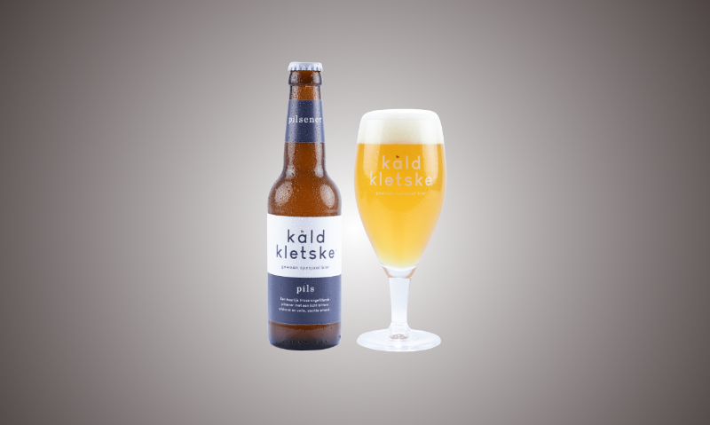 Kâld Kletske Pils fles en glas