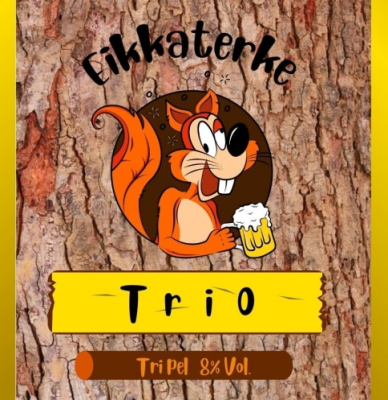 Trio Tripel van Brouwerij Eikkaterke logo Trio Tripel van Brouwerij Eikkaterke logo