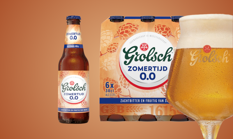 Grolsch Zomertijd glas en sixpack Grolsch Zomertijd glas en sixpack