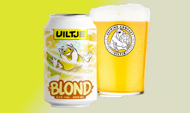 Uiljte blond bier en glas Uiljte blond bier en glas