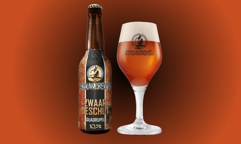 Brouwersnös Zwaar Geschut flesje en glas