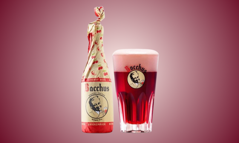 Bacchus Kriek flesje en glas Bacchus Kriek flesje en glas