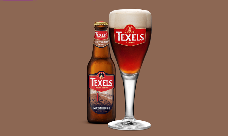 Texels Donderstien Dubbel flesje en glas Texels Donderstien Dubbel flesje en glas