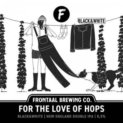 Frontaal For The Love Of Hops Black White Logo