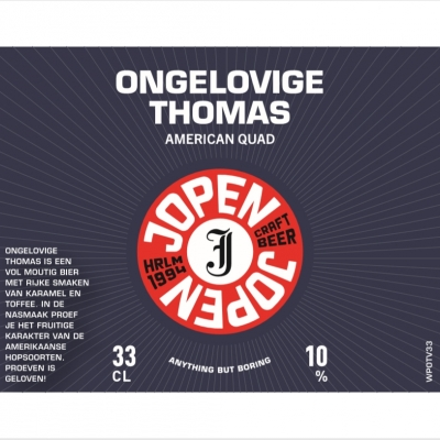 Jopen Ongelovige Thomas Oaked Whisky Infused Logo