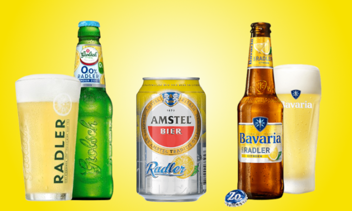 Radler bier Drie radler bieren