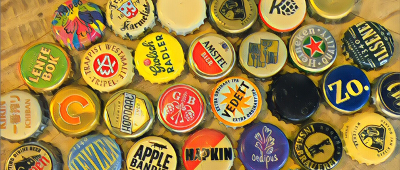 Bierdopjes van verschillende biermerken