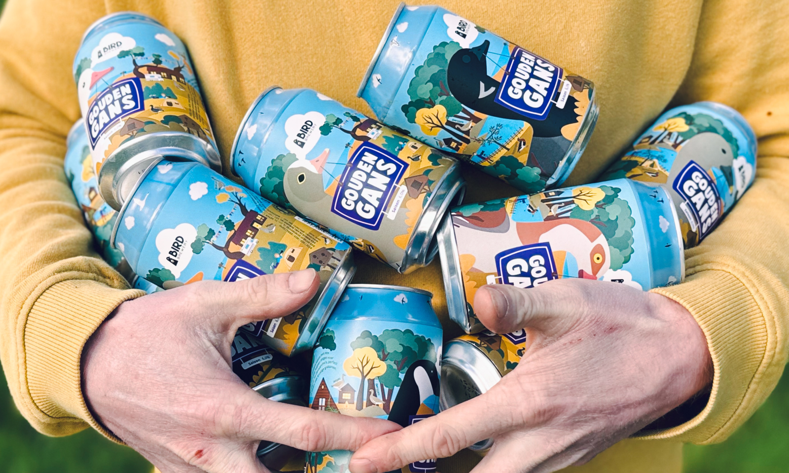 Blikjes Gouden Gans vastgehouden